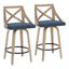 Charlotte Counter Stool Set of 2 In Blue
