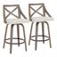 Charlotte Counter Stool Set of 2 In Light Grey