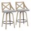 Charlotte Counter Stool Set of 2 In Washed White