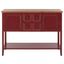 Charlotte Egyptian Red and Oak Storage Sideboard