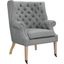 Chart Upholstered Fabric Lounge Chair In Light Gray