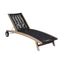 Chateau Outdoor Patio Adjustable Chaise Lounge Chair In Eucalyptus Wood and Charcoal Rope