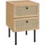 Chaucer 2 Drawer Nightstand In Oak
