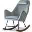 Chelsea Grey Velvet Fabric Rocking Chair