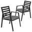 Chelsea Patio Dining Armchair Set of 2 In Black