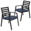 Chelsea Patio Dining Armchair Set of 2 In Charcoal Blue