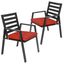 Chelsea Patio Dining Armchair Set of 2 In Cherry Red
