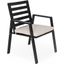 Chelsea Patio Dining Armchair with Removable Cushions In Beige