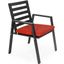 Chelsea Patio Dining Armchair with Removable Cushions In Cherry Red