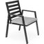 Chelsea Patio Dining Armchair with Removable Cushions In Light Grey