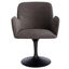 Cherith Pedastal Dining Chair In Anthracite And Black