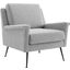 Chesapeake Fabric Arm Chair In Black and Gray