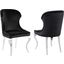 Cheyanne Upholstered Wingback Side Chair with Nailhead Trim Set of 2 In Chrome and Black