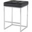 Chi Black Leather Counter Stool