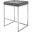 Chi Grey Leather Counter Stool