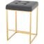 Chi Tarnished Silver Fabric Counter Stool HGSX515