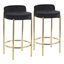 Chloe Counter Stool Set of 2 In Gold