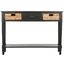 Christa Distressed Black Console Table with Storage