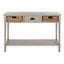 Christa Vintage Gray Console Table with Storage
