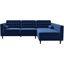 Christian Midnight Blue Sectional Sofa With Right Chaise