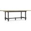Ciao Bella 84in Trestle Table w/ 2-18in Leaves-Flaky White/Black