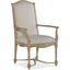 CiaoBella Upholstered Back Arm Chair-Natural set of 2