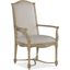 CiaoBella Upholstered Back Arm Chair-Natural