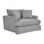 Ciara 53 Inch Upholstered Chair and a Half In Gray
