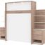 Cielo by Bestar Elite 104 Inch Queen Wall Bed kit in Rustic Brown and White