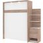 Cielo by Bestar Elite 85 Inch Queen Wall Bed kit in Rustic Brown and White