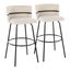 Cinch Claire 30 Inch Fixed Height Barstool Set of 2 In Black