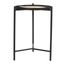 Circle Side Table In Black and Natural
