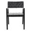Cire Leather Dining Chair in Black