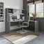 Cirocco Gray Desk & Hutch Home Office Desk with Hutch 0qb24474040