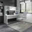 Cirocco White Desk & Hutch Home Office Desk with Hutch 0qb24474046