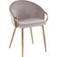 Claire Chair in Gold Metal and Silver Velvet