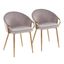 Claire Chair Set of 2 In Gold and Silver
