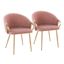 Claire Chair Set of 2 In Gold