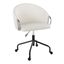 Claire Task Chair In White and Black