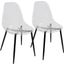 Clara Mid-Century Modern Dining Chair In Black And Clear - Set Of 2