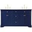 Clarence 60 Inch Double Bathroom Vanity In Blue
