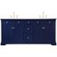 Clarence 72 Inch Double Bathroom Vanity In Blue