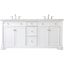 Clarence 72 Inch Double Bathroom Vanity In White