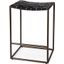 Clarissa Black Woven Leather Seat With Nickel Frame Counter Stool