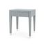 Claudette 1-Drawer Side Table In Washed Winter Gray