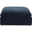 Clay Ottoman With Performance Fabric In Blue