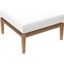 Clearwater Outdoor Patio Teak Wood Ottoman In Gray White
