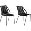 Clip Indoor Outdoor Stackable Steel Dining Chair With Black Rope