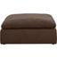 Cloud Puff Brown Slipcovered Square Sectional Modular Ottoman