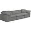 Cloud Puff Gray 3 Piece Slipcovered Modular Sectional Sofa
